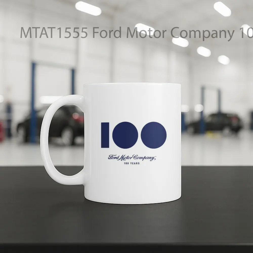 Ford Motor Company 100 Years Logo Otomotif Mug - Sudut 2