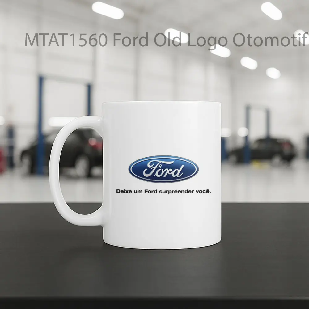 Ford Old Logo Otomotif Mug - Sudut 2
