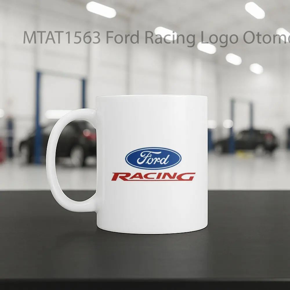 Ford Racing Logo Otomotif Mug - Sudut 2
