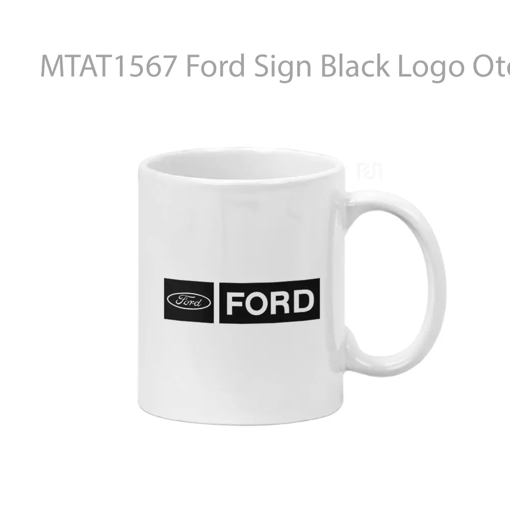 Ford Sign Black Logo Otomotif Mug