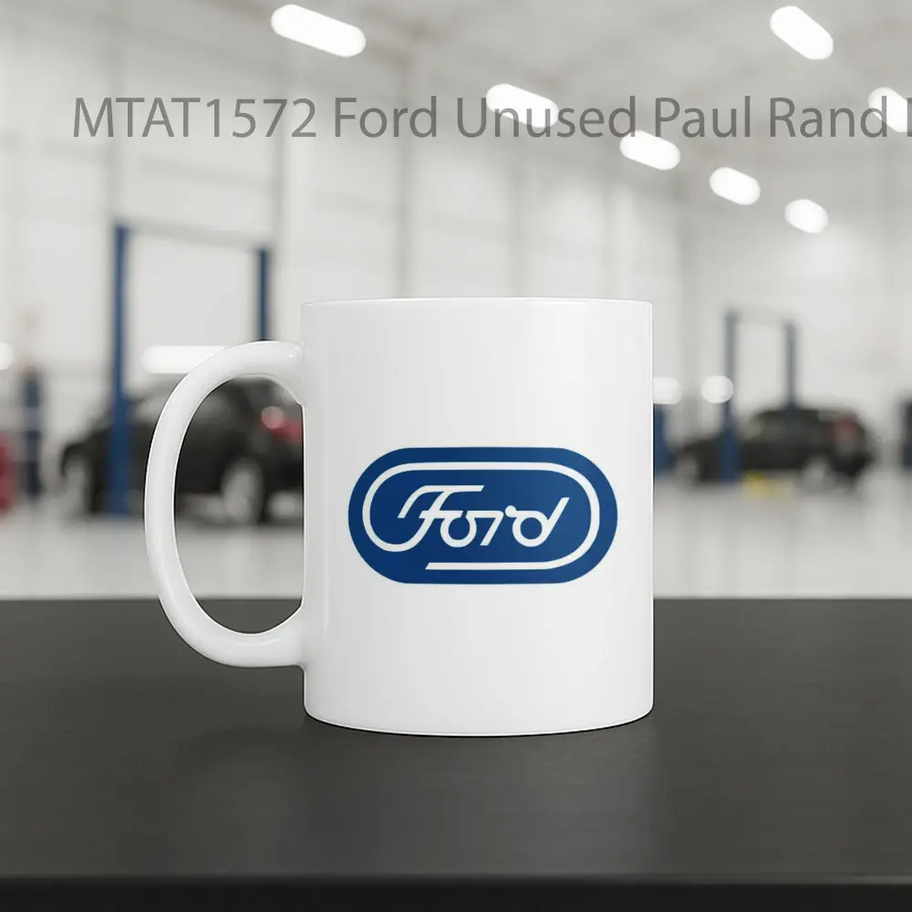 Ford Unused Paul Rand Logo Otomotif Mug - Sudut 2
