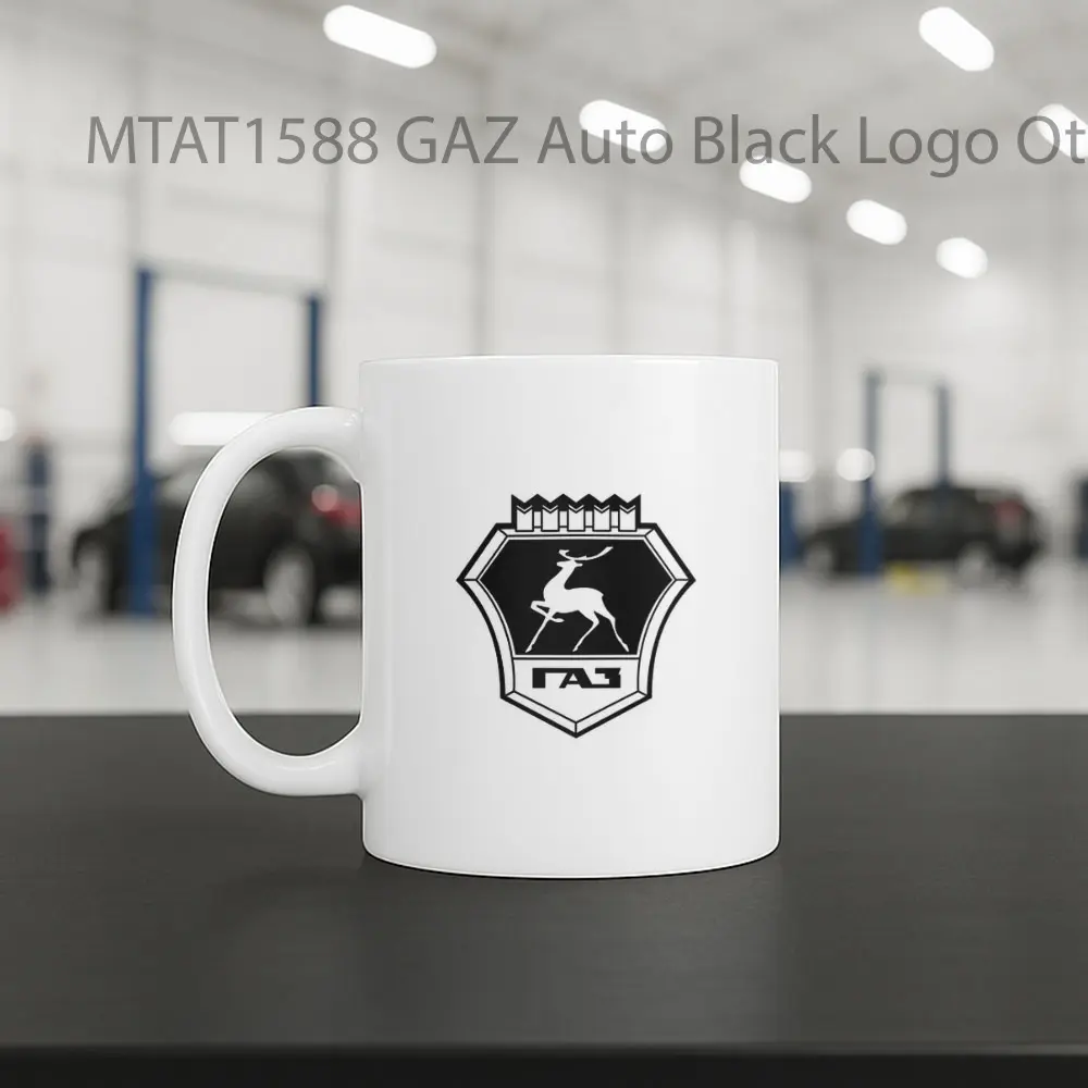 GAZ Auto Black Logo Otomotif Mug - Sudut 2