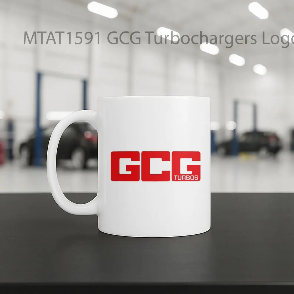 GCG Turbochargers Logo Otomotif Mug - Sudut 2