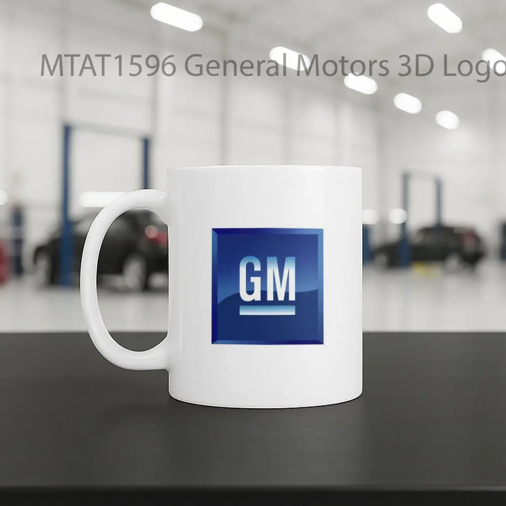 General Motors 3D Logo Otomotif Mug - Sudut 2