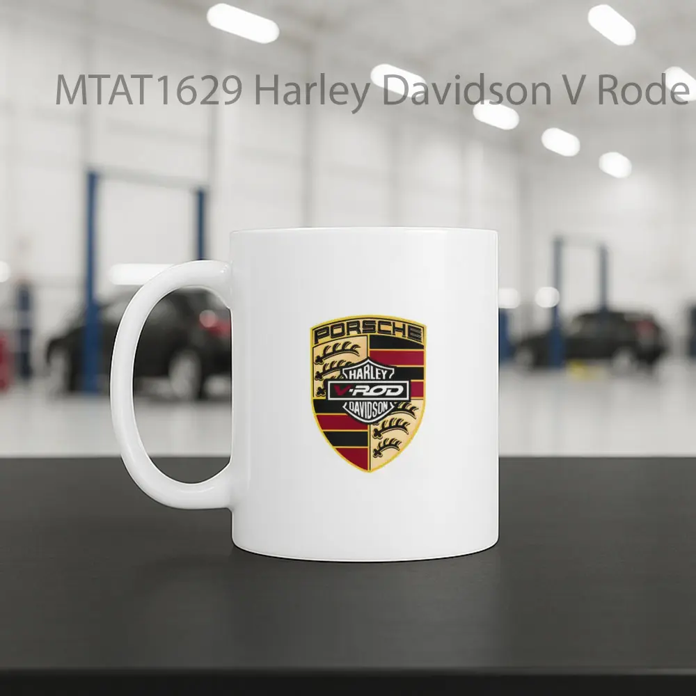 Harley Davidson V Rode Logo Otomotif Mug - Sudut 2