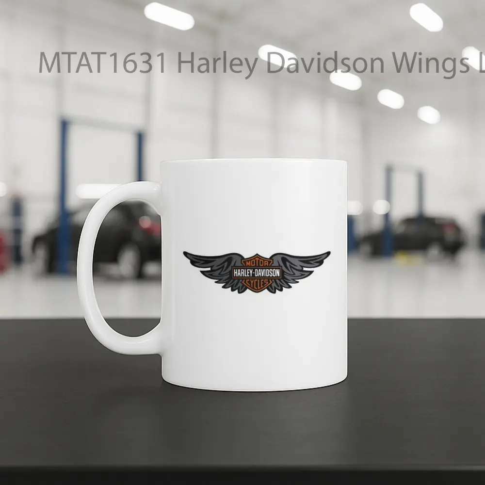 Harley Davidson Wings Logo Otomotif Mug - Sudut 2