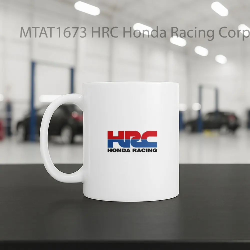 HRC Honda Racing Corporation Logo Otomotif Mug - Sudut 2
