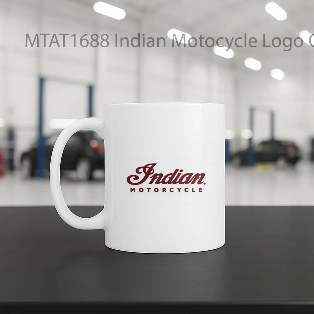 Indian Motocycle Logo Otomotif Mug - Sudut 2