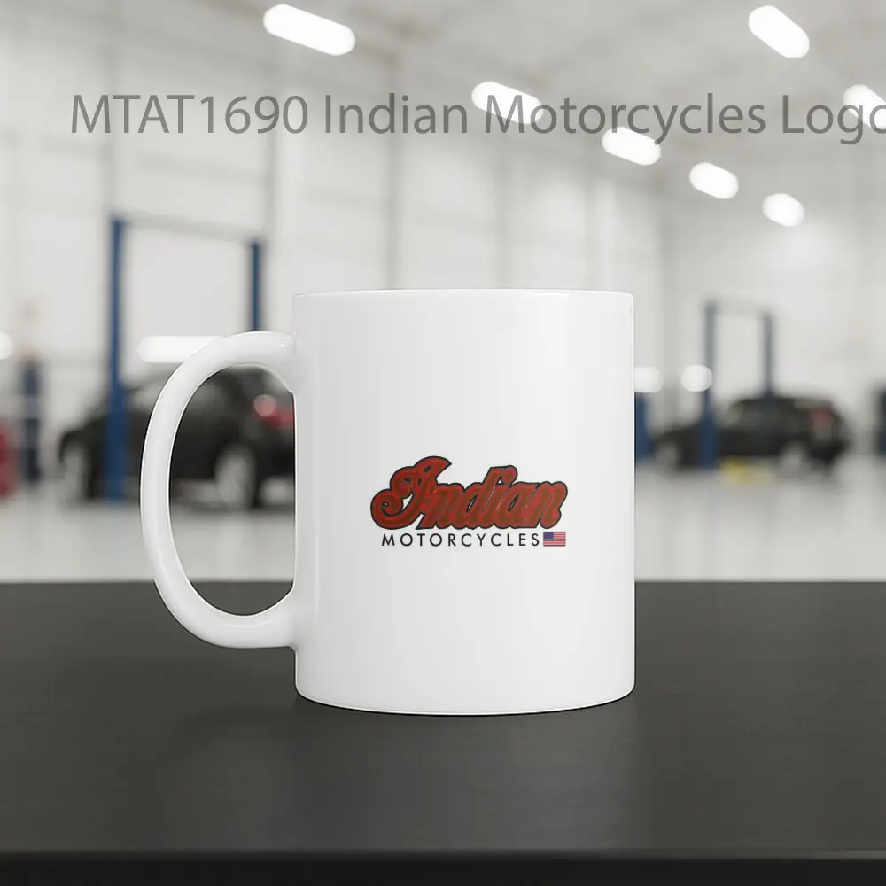 Indian Motorcycles Logo Otomotif Mug - Sudut 2