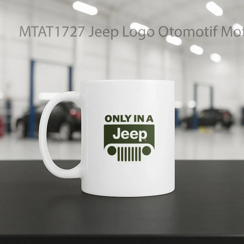 Jeep Logo Otomotif Mug - Sudut 2