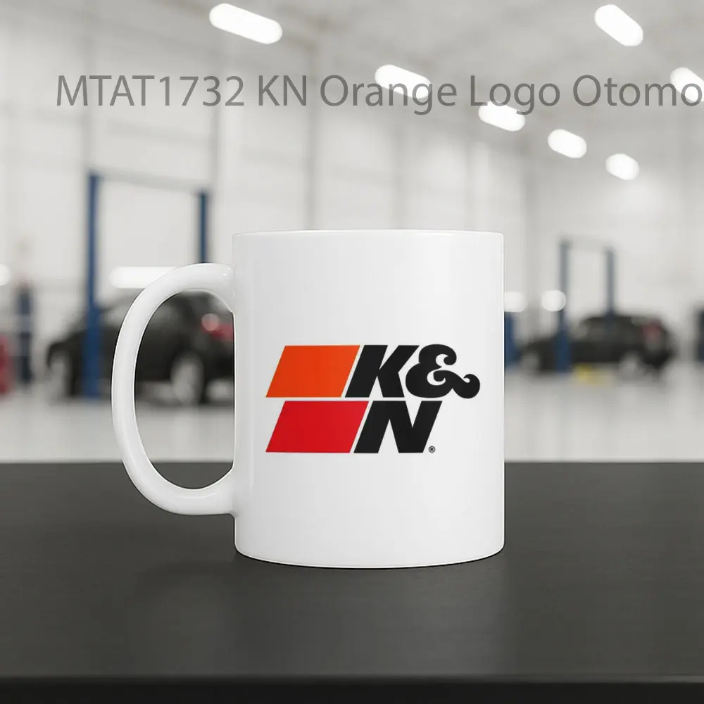 KN Orange Logo Otomotif Mug - Sudut 2