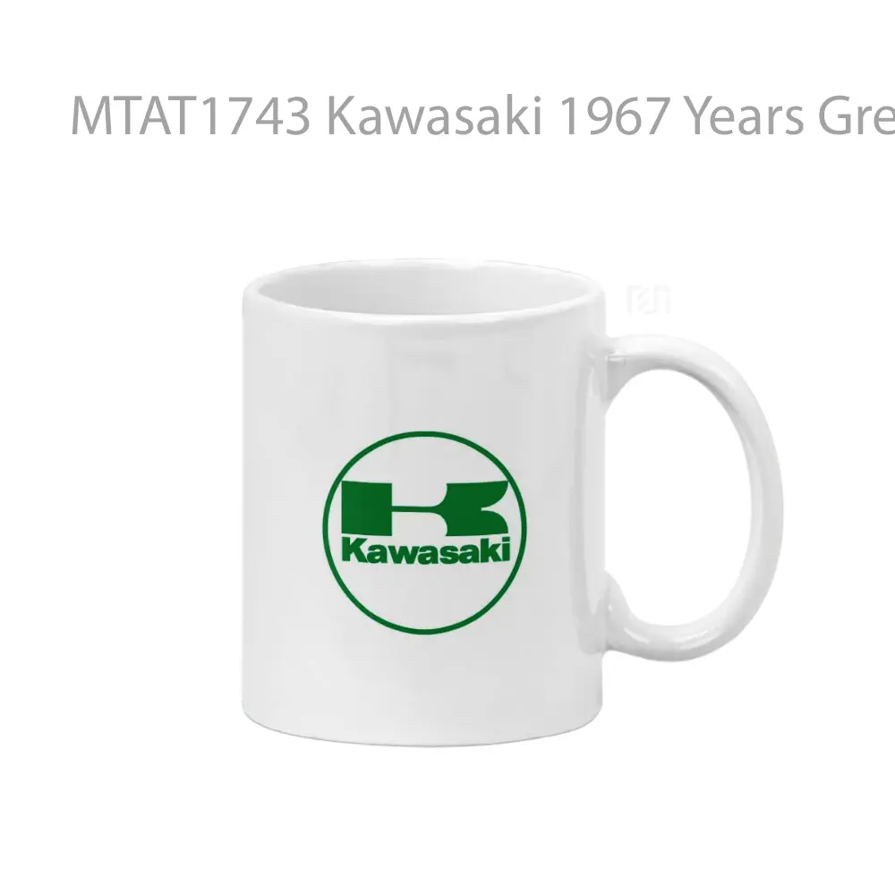 Kawasaki 1967 Years Green in Circle Logo Otomotif Mug
