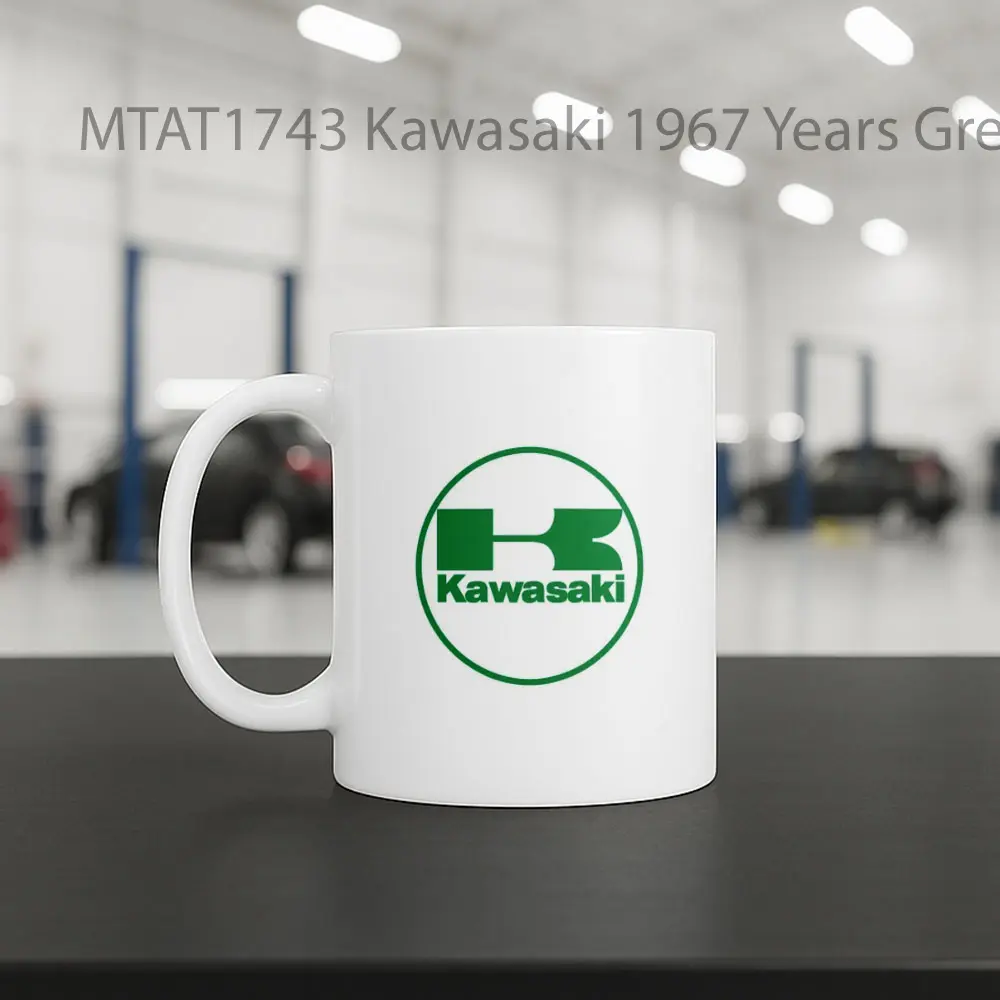 Kawasaki 1967 Years Green in Circle Logo Otomotif Mug - Sudut 2