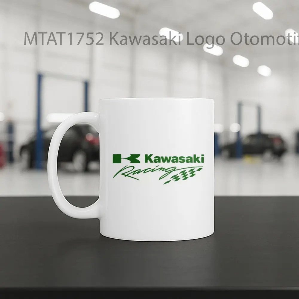 Kawasaki Logo Otomotif Mug - Sudut 2