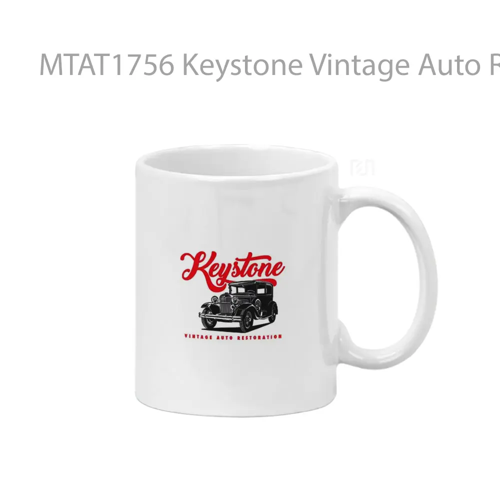 Keystone Vintage Auto Restoration Logo Otomotif Mug