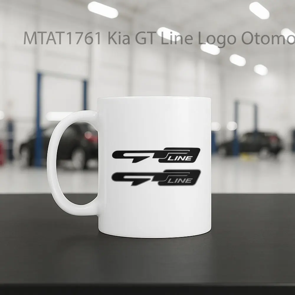 Kia GT Line Logo Otomotif Mug - Sudut 2