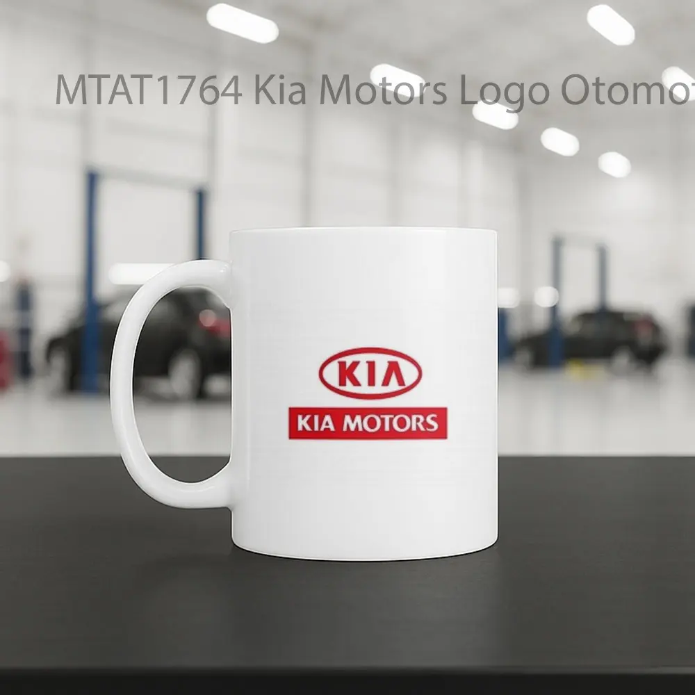 Kia Motors Logo Otomotif Mug - Sudut 2