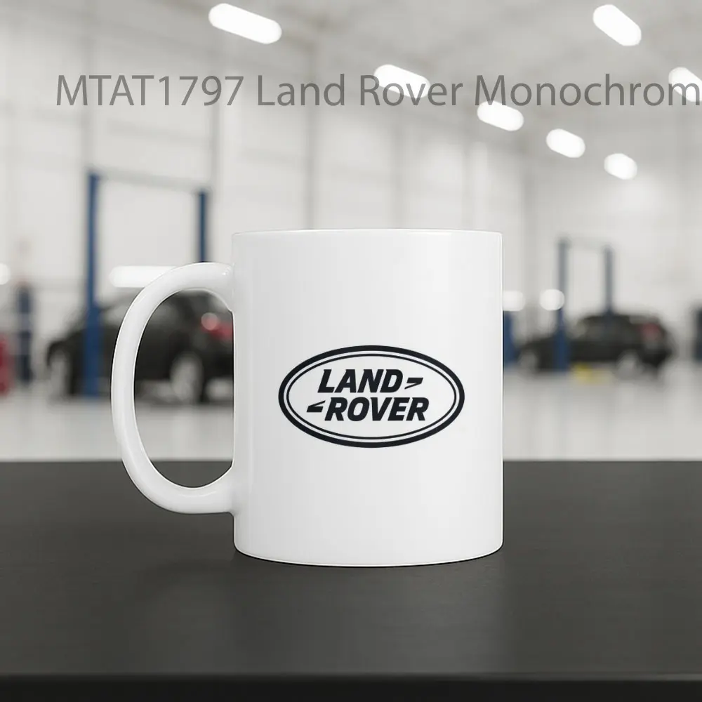 Land Rover Monochrome Logo Otomotif Mug - Sudut 2