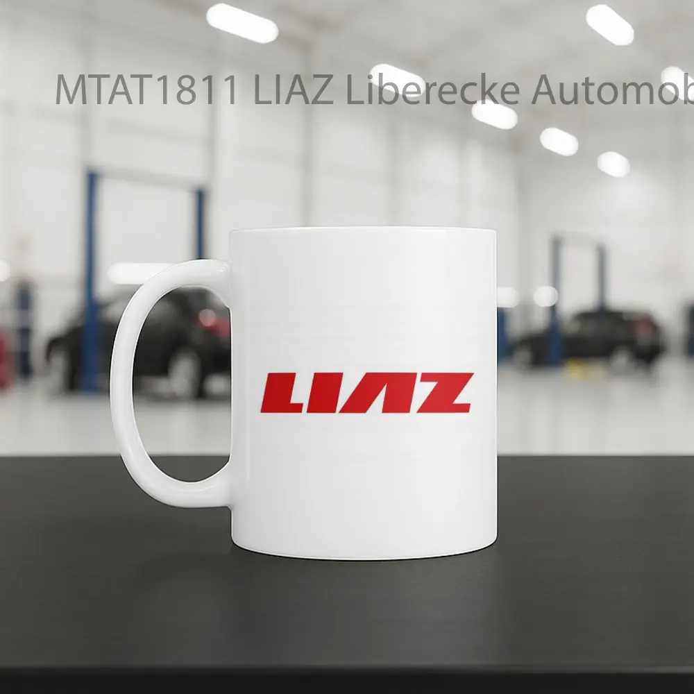 LIAZ Liberecke Automobilove Zavody Logo Otomotif Mug - Sudut 2