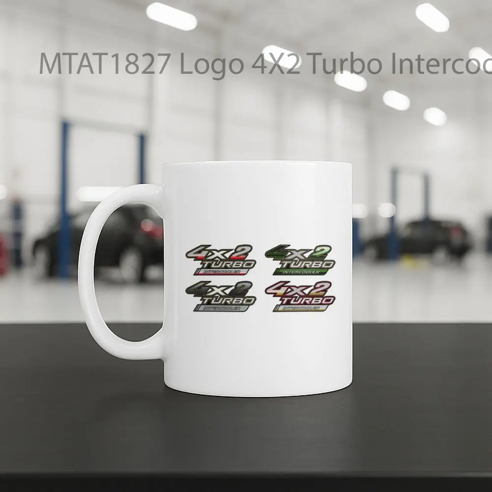 Logo 4X2 Turbo Intercooler Logo Otomotif Mug - Sudut 2