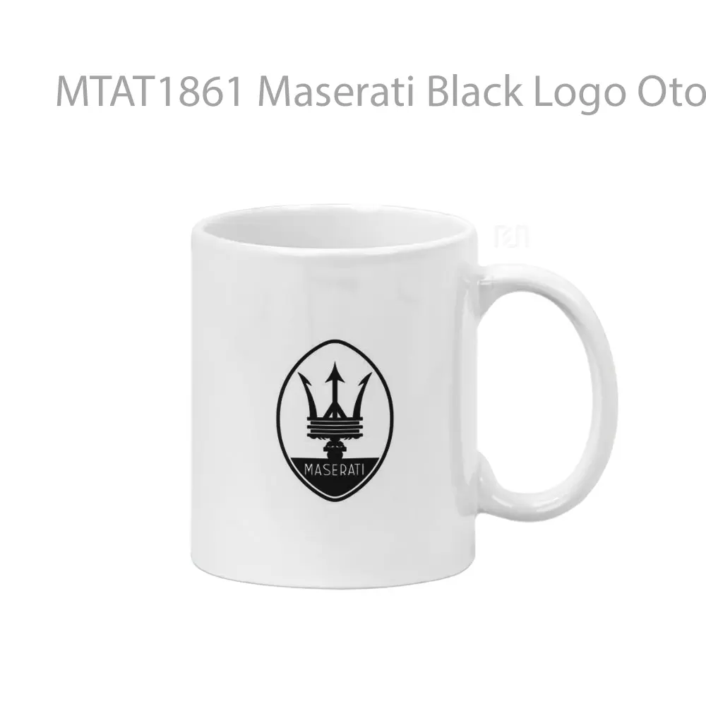 Maserati Black Logo Otomotif Mug