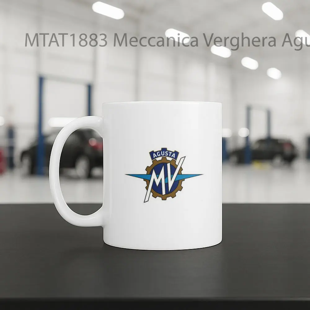 Meccanica Verghera Agusta MV AGUSTA Motor SpA Logo Otomotif Mug - Sudut 2