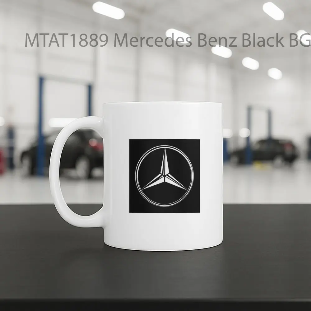 Mercedes Benz Black BG Logo Otomotif Mug - Sudut 2