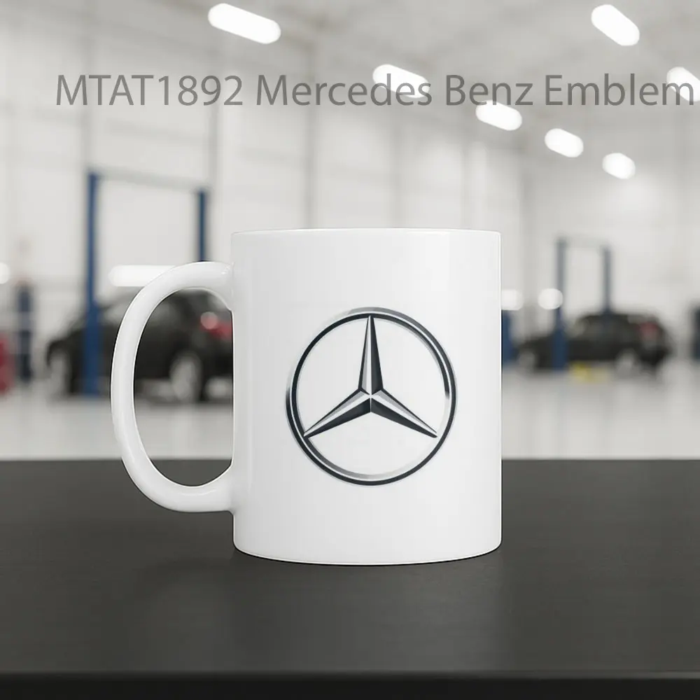 Mercedes Benz Emblem Logo Otomotif Mug - Sudut 2