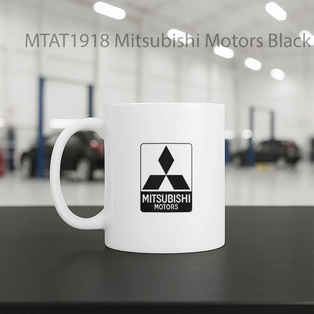 Mitsubishi Motors Black Logo Otomotif Mug - Sudut 2