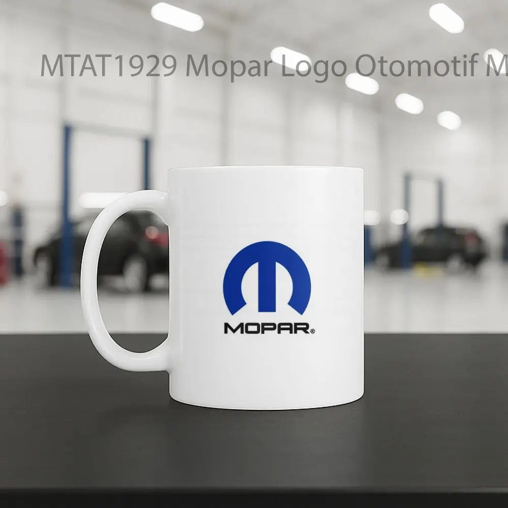 Mopar Logo Otomotif Mug - Sudut 2