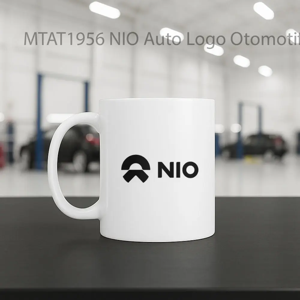 NIO Auto Logo Otomotif Mug - Sudut 2