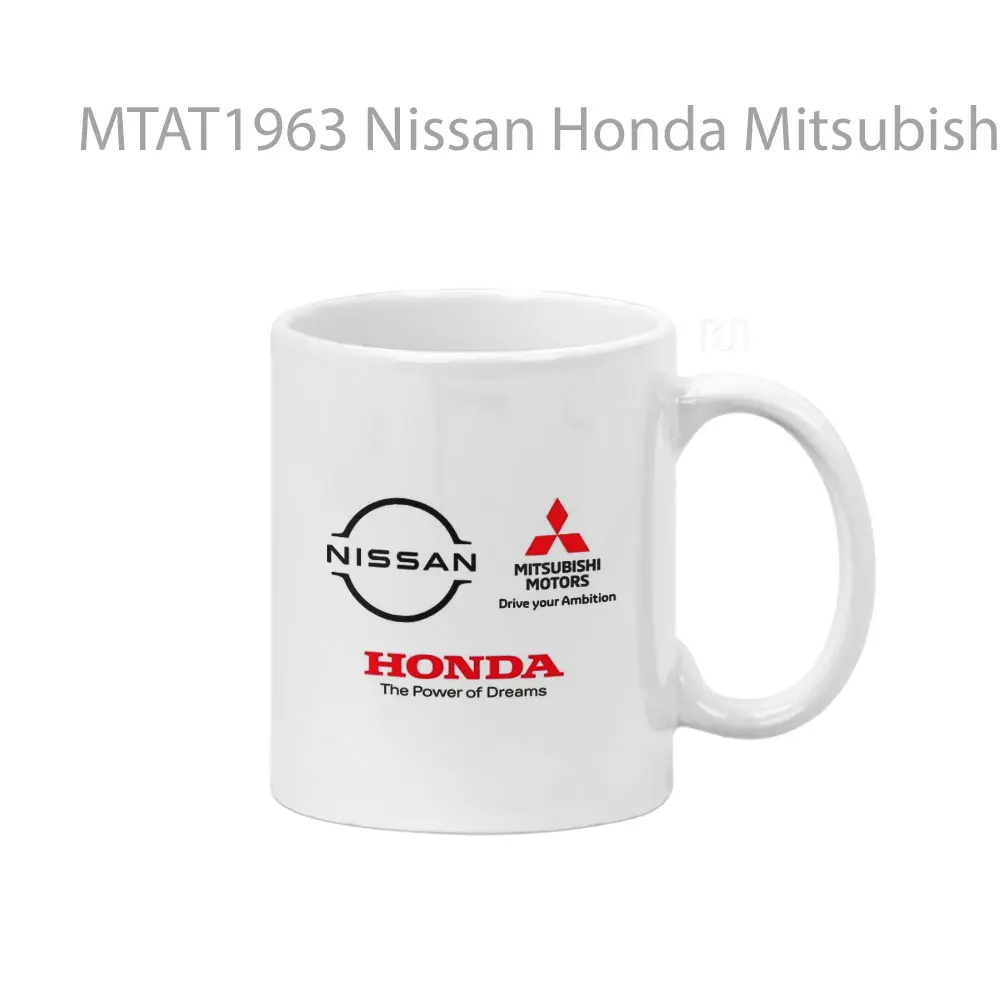 Nissan Honda Mitsubishi Partnership Logo Otomotif Mug