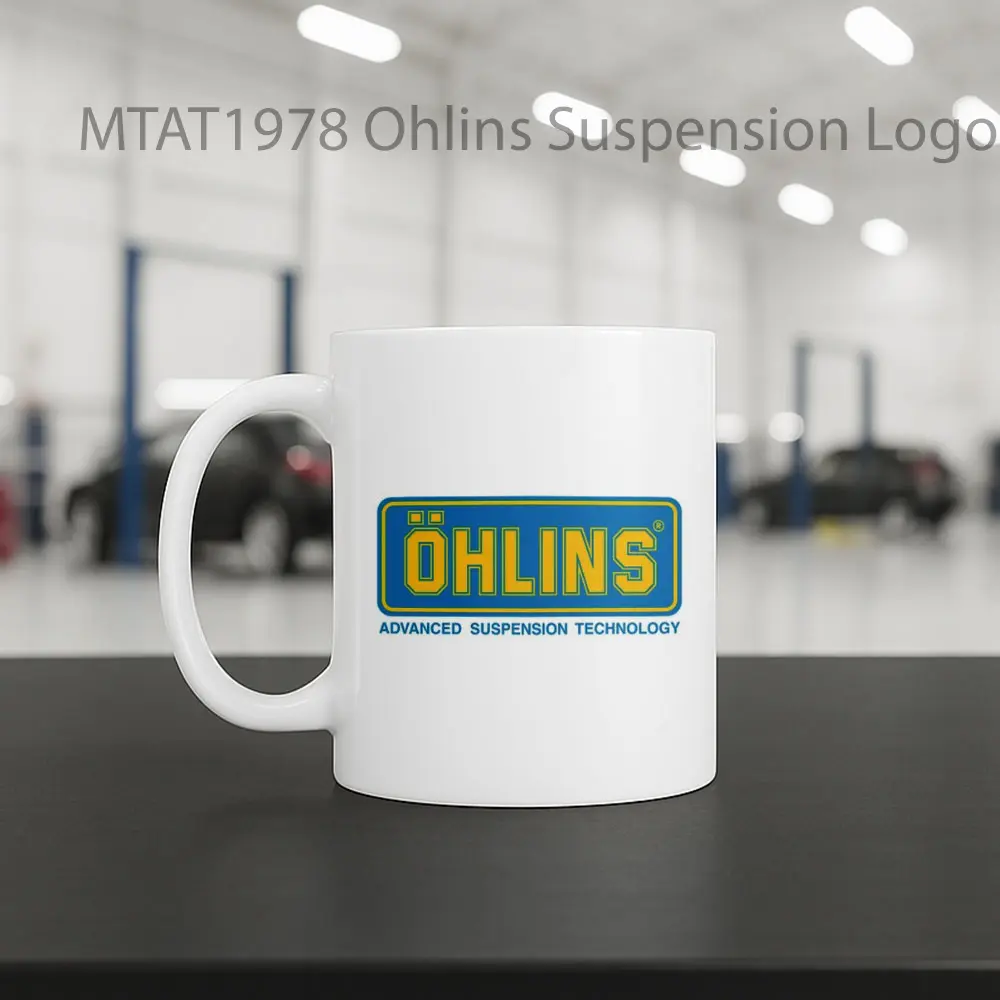 Ohlins Suspension Logo Otomotif Mug - Sudut 2