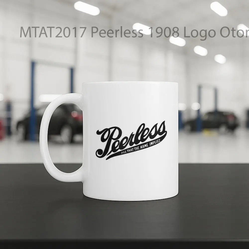 Peerless 1908 Logo Otomotif Mug - Sudut 2