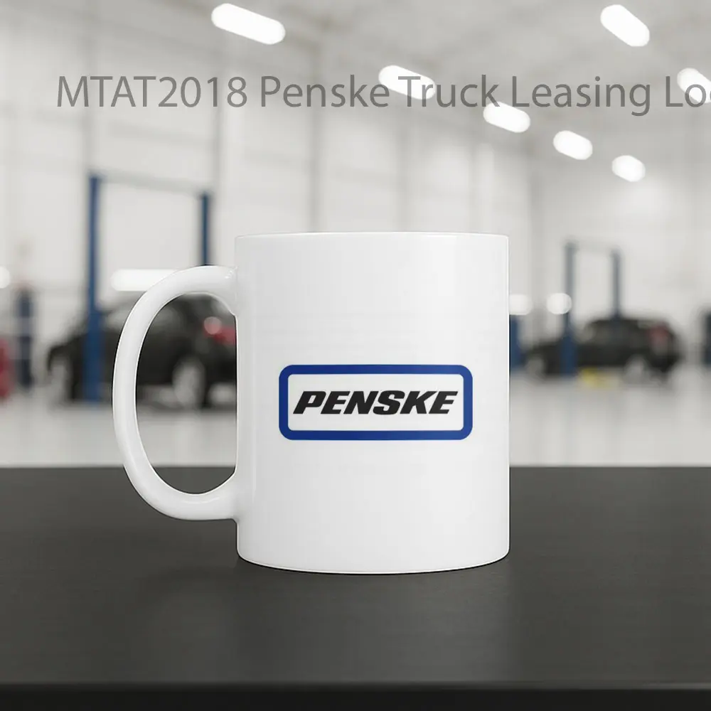 Penske Truck Leasing Logo Otomotif Mug - Sudut 2
