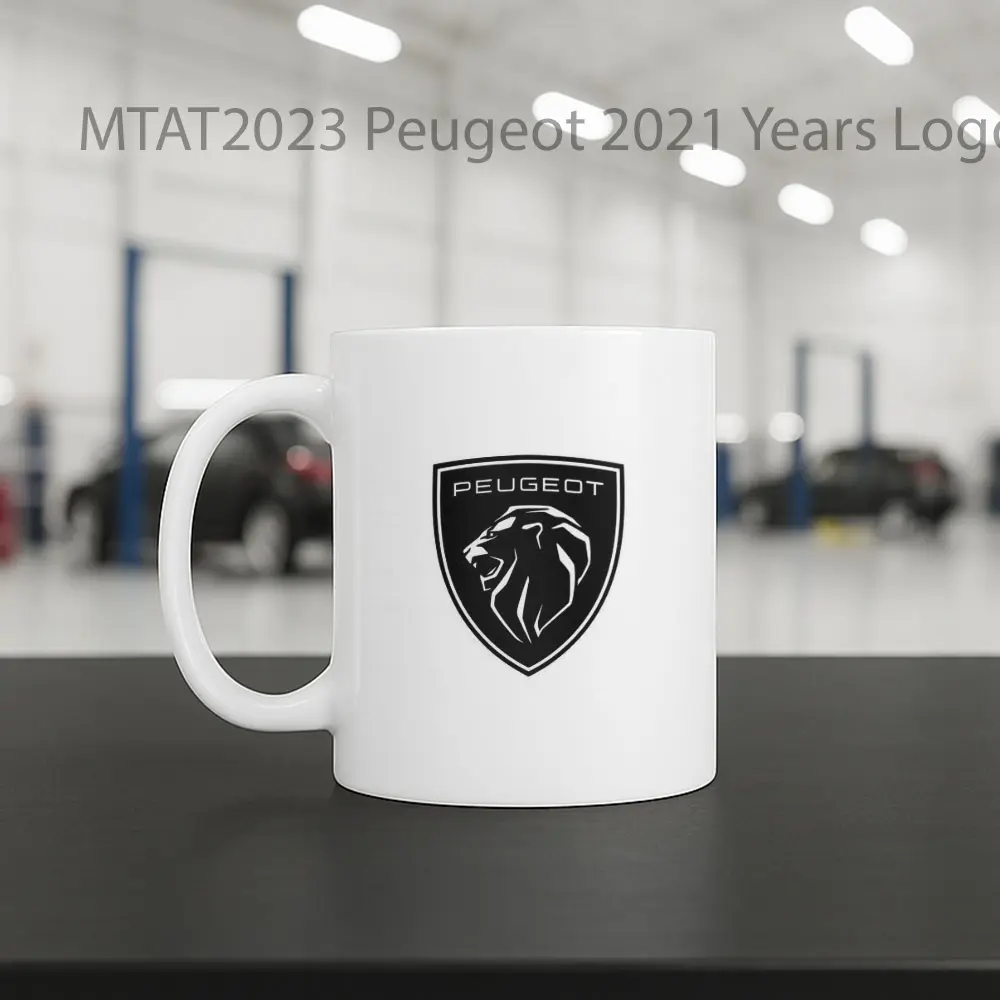 Peugeot 2021 Years Logo Otomotif Mug - Sudut 2