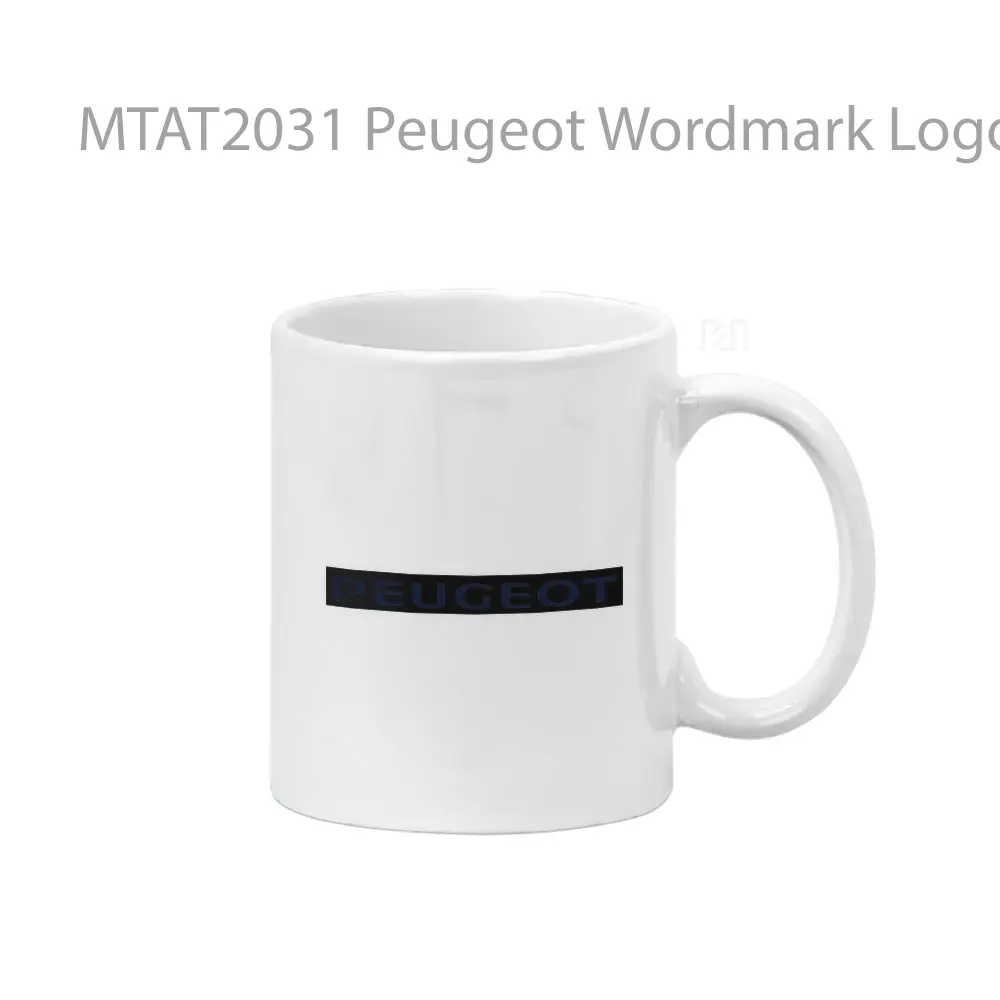 Peugeot Wordmark Logo Otomotif Mug