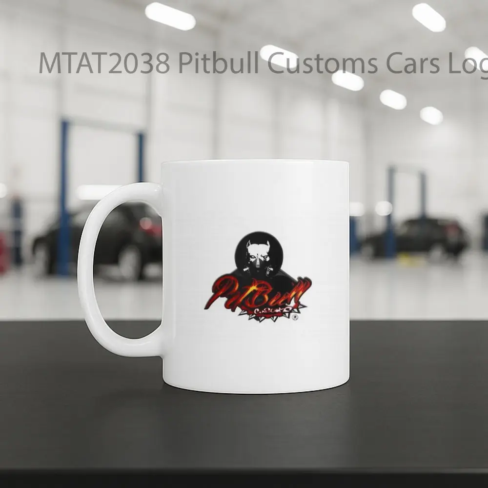 Pitbull Customs Cars Logo Otomotif Mug - Sudut 2