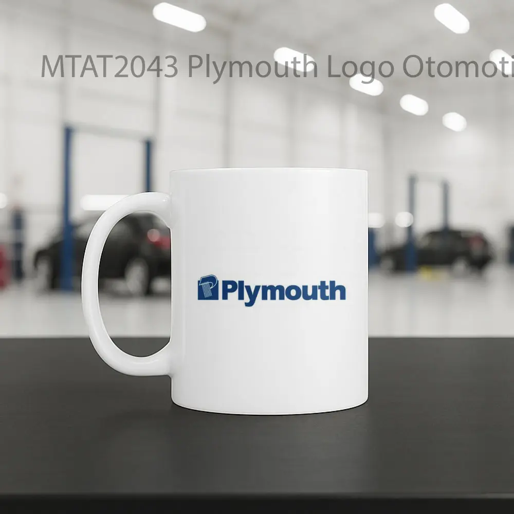 Plymouth Logo Otomotif Mug - Sudut 2