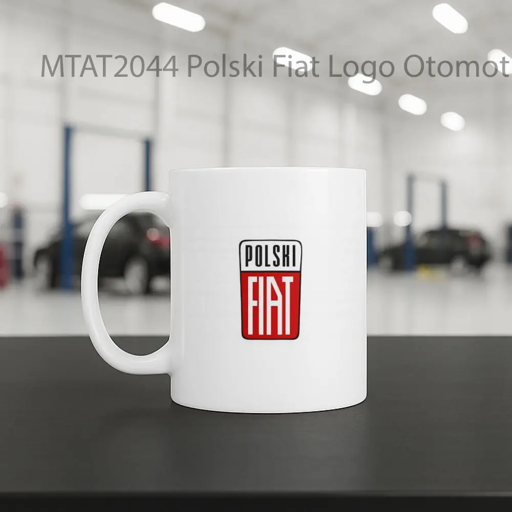 Polski Fiat Logo Otomotif Mug - Sudut 2
