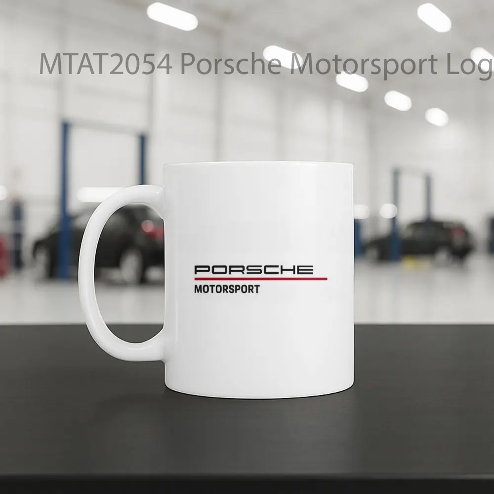 Porsche Motorsport Logo Otomotif Mug - Sudut 2