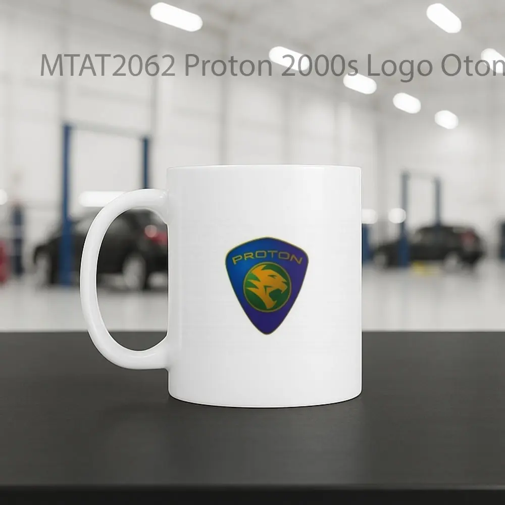 Proton 2000s Logo Otomotif Mug - Sudut 2