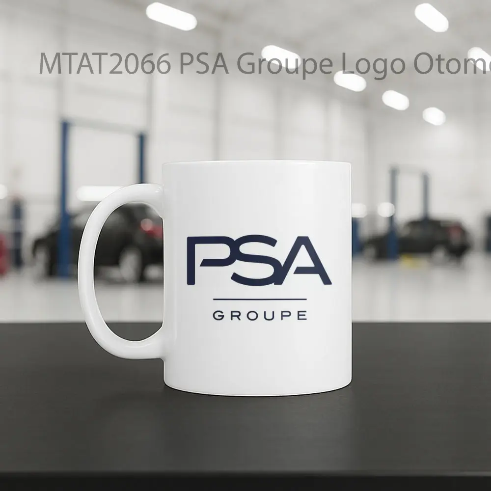 PSA Groupe Logo Otomotif Mug - Sudut 2