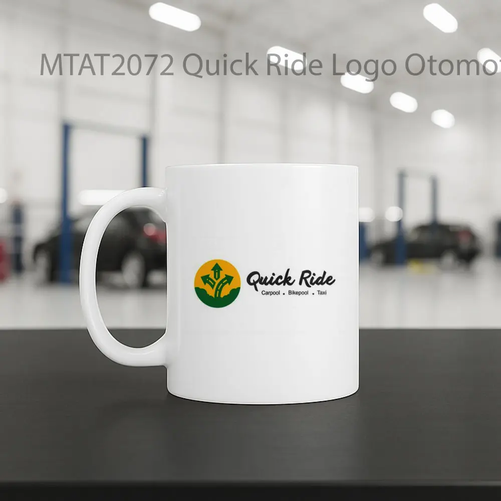 Quick Ride Logo Otomotif Mug - Sudut 2