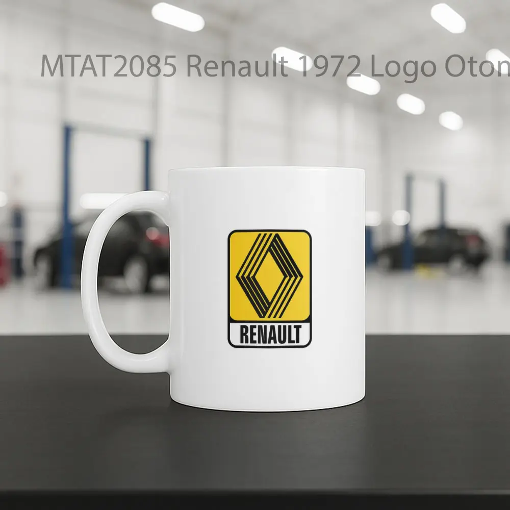 Renault 1972 Logo Otomotif Mug - Sudut 2