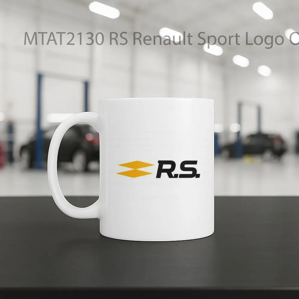 RS Renault Sport Logo Otomotif Mug - Sudut 2