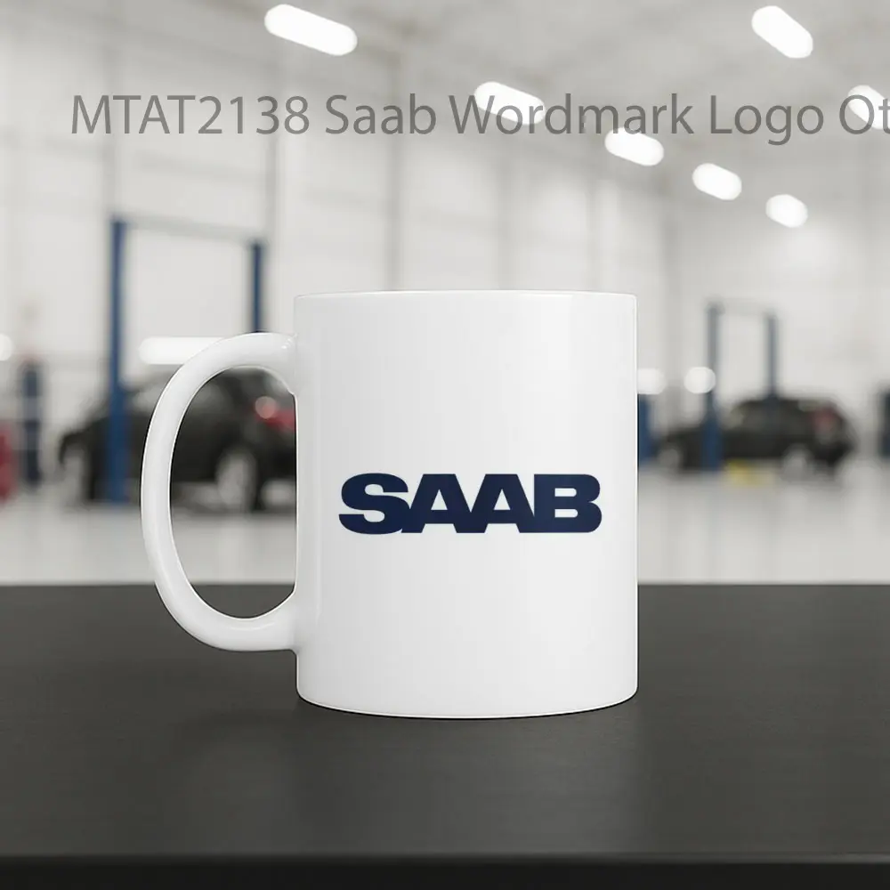 Saab Wordmark Logo Otomotif Mug - Sudut 2