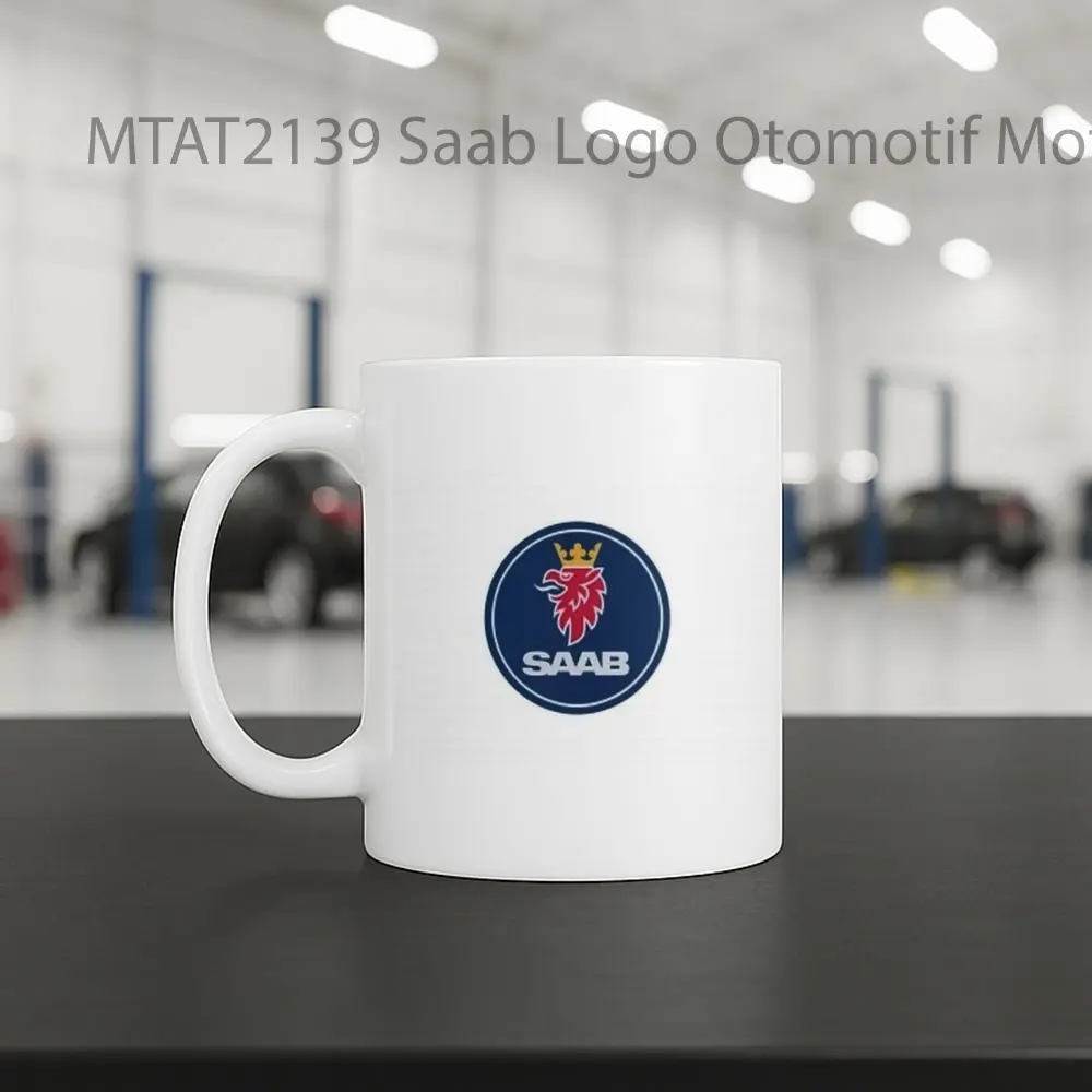 Saab Logo Otomotif Mug - Sudut 2