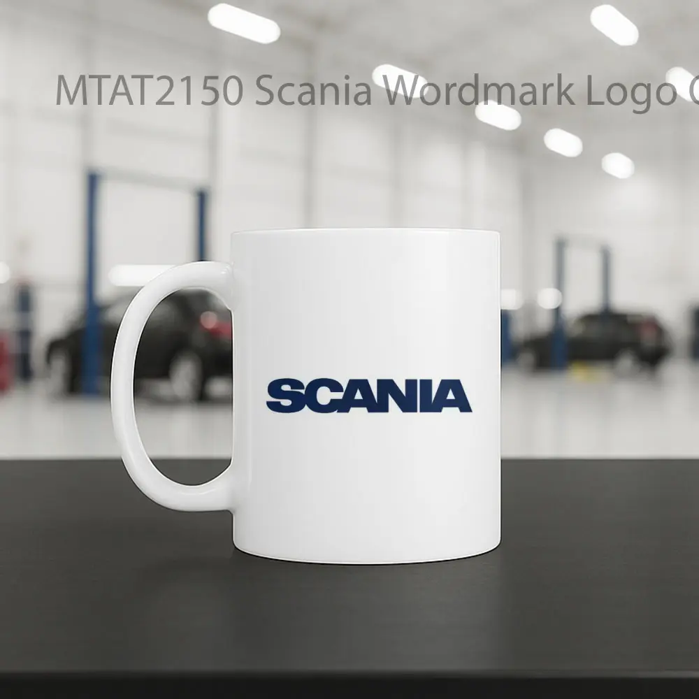 Scania Wordmark Logo Otomotif Mug - Sudut 2
