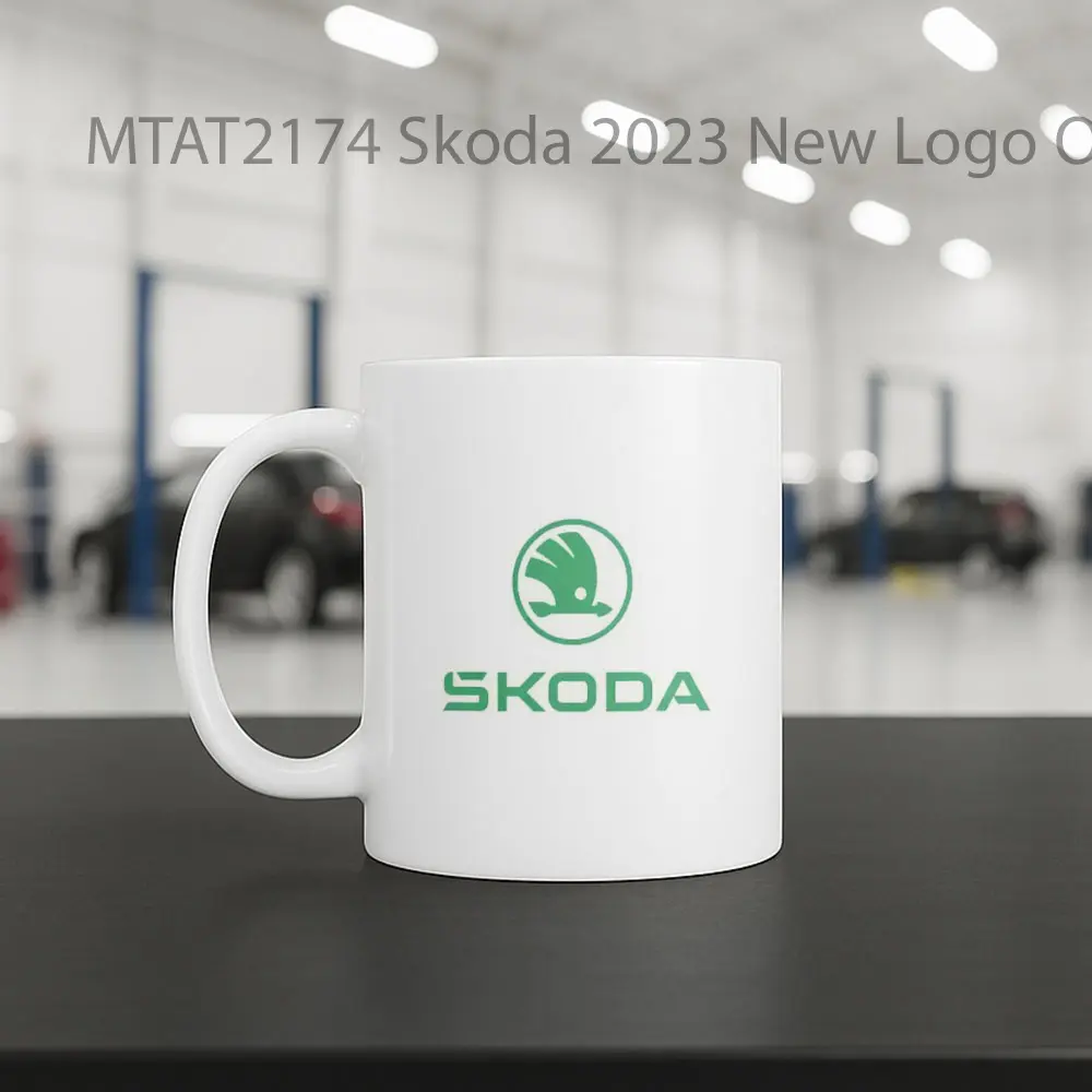 Skoda 2023 New Logo Otomotif Mug - Sudut 2